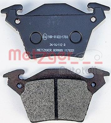 Metzger 1170331 - Комплект тормозных колодок autosila-amz.com