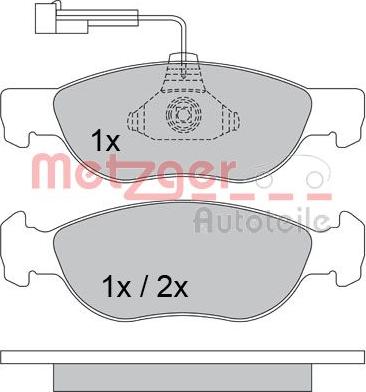 Metzger 1170338 - Тормозные колодки, дисковые, комплект autosila-amz.com