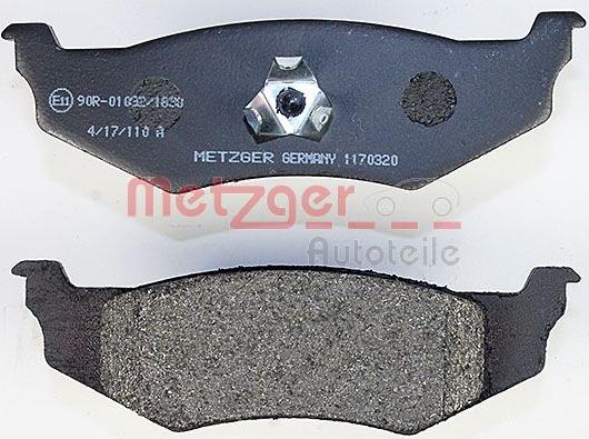 Metzger 1170320 - Комплект тормозных колодок autosila-amz.com