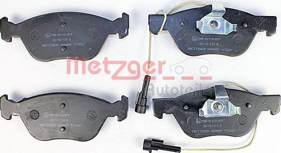Metzger 1170321 - Комплект тормозных колодок, дисковый тормоз ! \ALFA ROMEO, FIAT, LANCIA 145 1.8 i.e. 16V 98>01, 14 autosila-amz.com