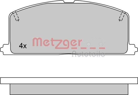 Metzger 1170327 - Тормозные колодки, дисковые, комплект autosila-amz.com