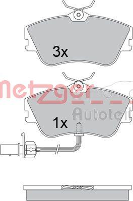 Metzger 1170376 - Тормозные колодки, дисковые, комплект autosila-amz.com
