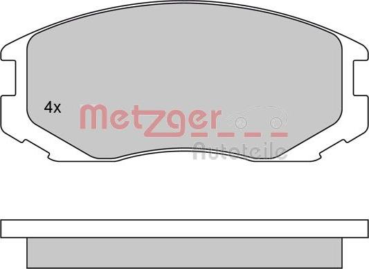 Metzger 1170294 - Тормозные колодки, дисковые, комплект autosila-amz.com