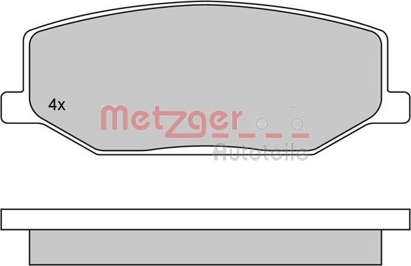 Metzger 1170259 - Тормозные колодки, дисковые, комплект autosila-amz.com