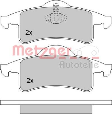 Metzger 1170254 - Тормозные колодки, дисковые, комплект autosila-amz.com