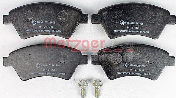 Metzger 1170255 - Комплект тормозных колодок, дисковый тормоз ! \RENAULT autosila-amz.com