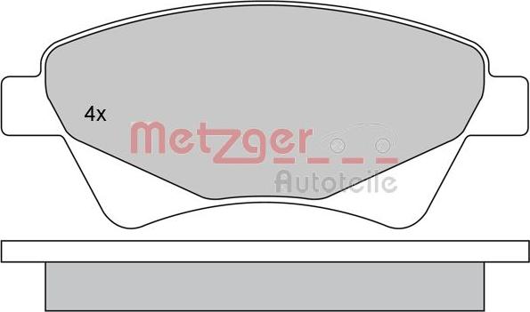 Metzger 1170255 - Комплект тормозных колодок, дисковый тормоз ! \RENAULT autosila-amz.com