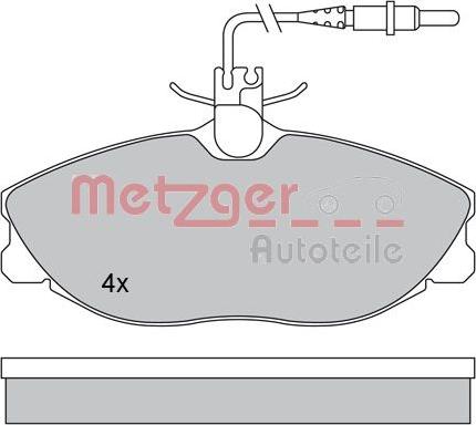 Metzger 1170253 - Тормозные колодки, дисковые, комплект autosila-amz.com