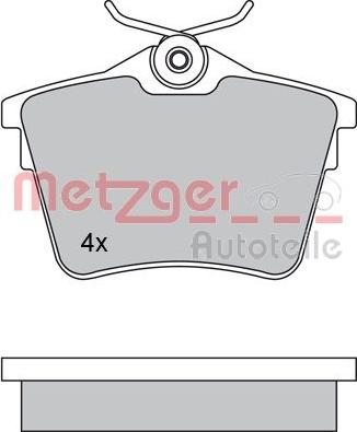 Metzger 1170269 - Тормозные колодки, дисковые, комплект autosila-amz.com