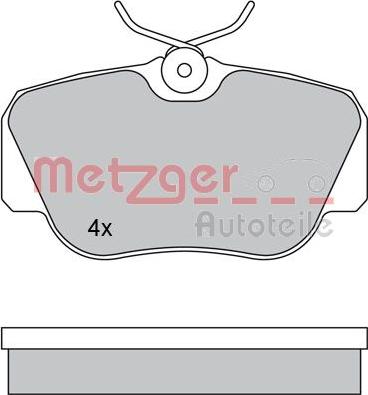 Metzger 1170266 - Тормозные колодки, дисковые, комплект autosila-amz.com