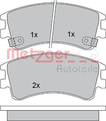 Metzger 1170200 - Тормозные колодки, дисковые, комплект autosila-amz.com