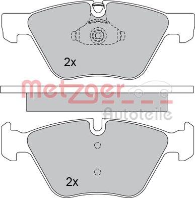Metzger 1170203 - Тормозные колодки, дисковые, комплект autosila-amz.com