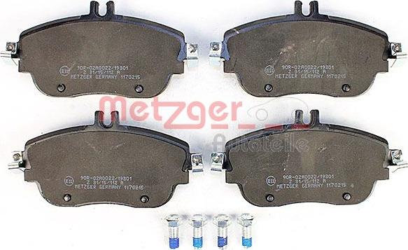 Metzger 1170215 - Тормозные колодки, дисковые, комплект autosila-amz.com