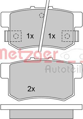 Metzger 1170213 - Тормозные колодки, дисковые, комплект autosila-amz.com