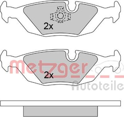 Metzger 1170284 - Тормозные колодки, дисковые, комплект autosila-amz.com