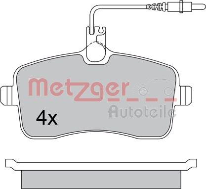 Metzger 1170283 - Тормозные колодки, дисковые, комплект autosila-amz.com