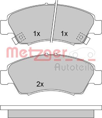 Metzger 1170230 - Тормозные колодки, дисковые, комплект autosila-amz.com