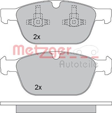 Metzger 1170229 - Колодки с накладками в сборе для дисковых тормозов autosila-amz.com