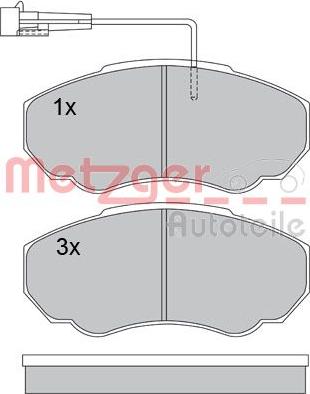 Metzger 1170227 - Тормозные колодки, дисковые, комплект autosila-amz.com