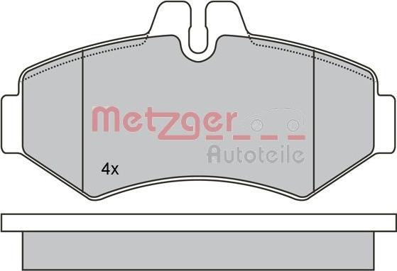 Metzger 1170274 - Тормозные колодки, дисковые, комплект autosila-amz.com