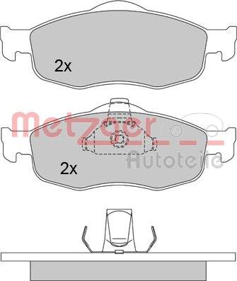 Metzger 1170273 - Тормозные колодки, дисковые, комплект autosila-amz.com