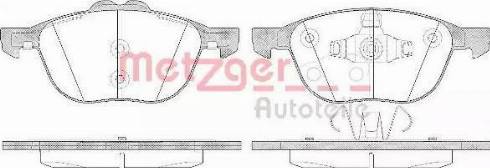 Metzger 1170765 - Тормозные колодки, дисковые, комплект autosila-amz.com