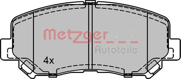 Metzger 1170788 - Тормозные колодки, дисковые, комплект autosila-amz.com