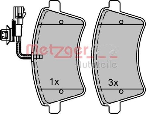 Metzger 1170776 - Тормозные колодки, дисковые, комплект autosila-amz.com