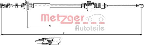 Metzger 1173.7 - Тросик газа autosila-amz.com