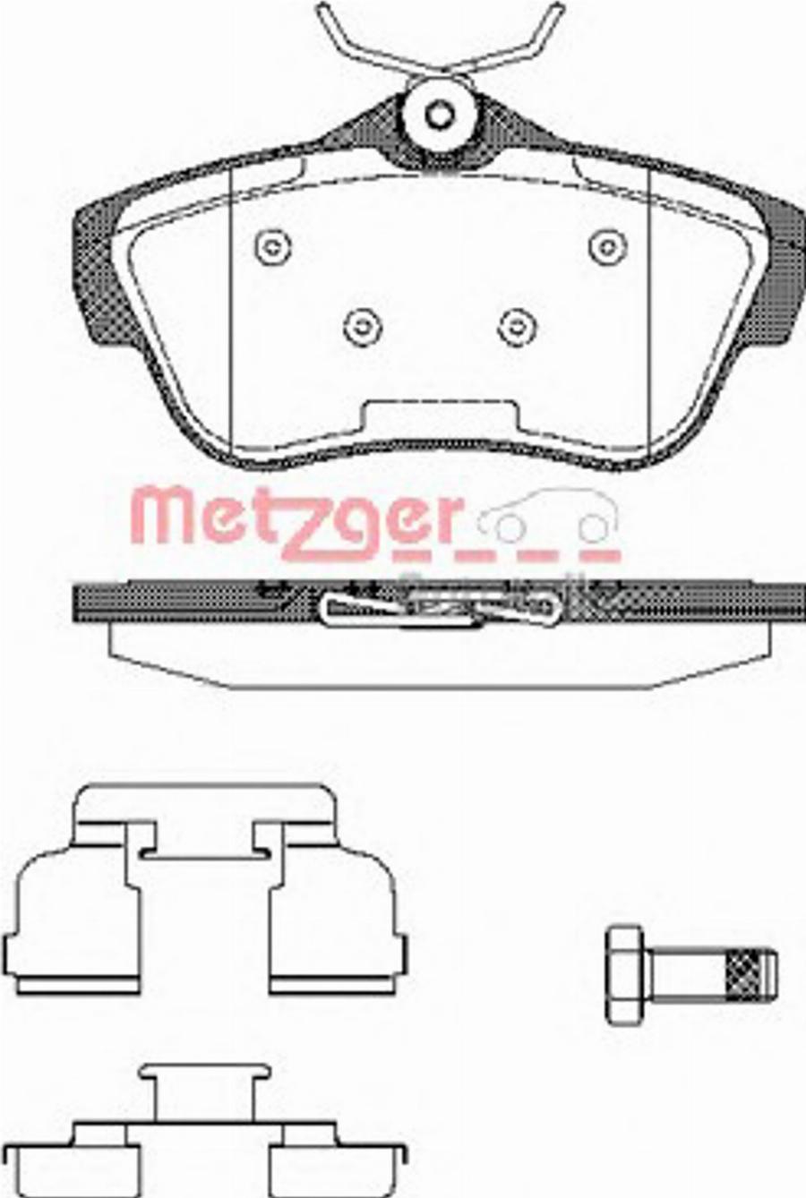 Metzger 1299.00 - Тормозные колодки, дисковые, комплект autosila-amz.com