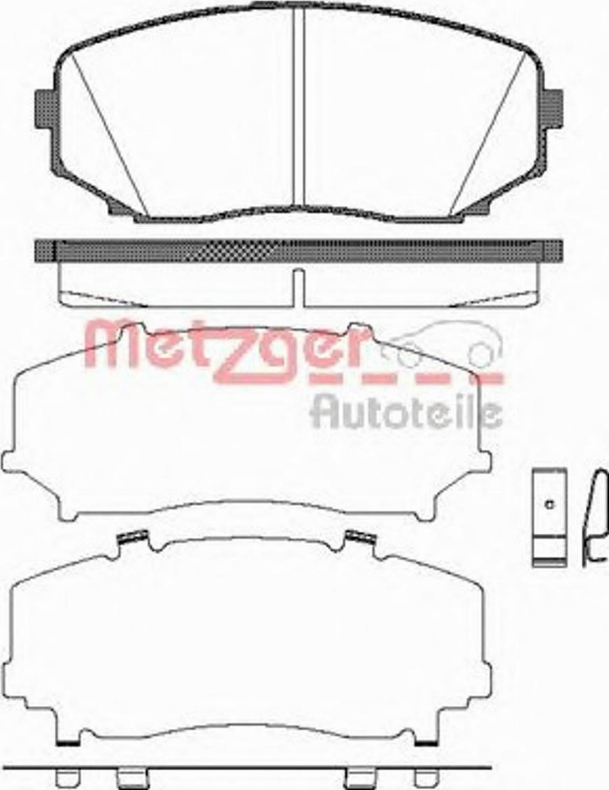 Metzger 126702 - Тормозные колодки, дисковые, комплект autosila-amz.com