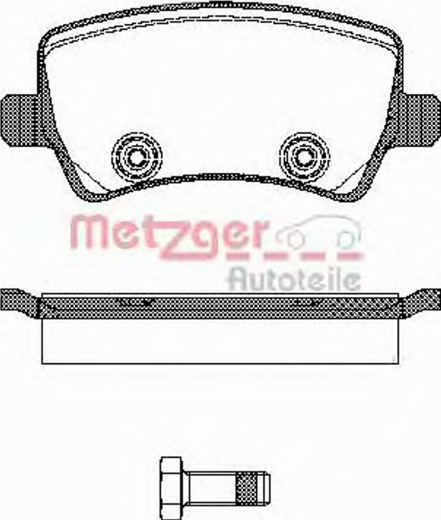 Metzger 123600 - Тормозные колодки, дисковые, комплект autosila-amz.com