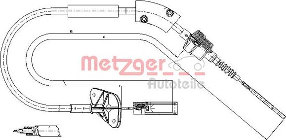 Metzger 12.7202 - Трос, управление сцеплением autosila-amz.com