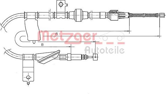 Metzger 17.4015 - Тросик, cтояночный тормоз autosila-amz.com