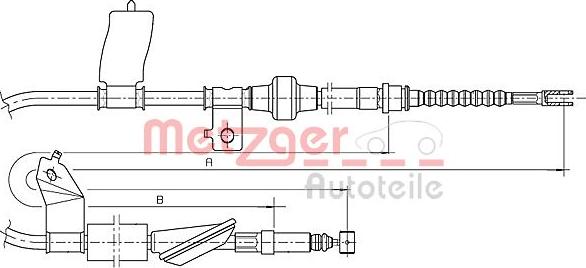 Metzger 17.4018 - Тросик, cтояночный тормоз autosila-amz.com