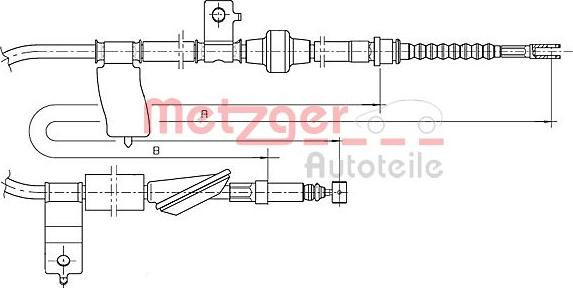 Metzger 17.4017 - Тросик, cтояночный тормоз autosila-amz.com