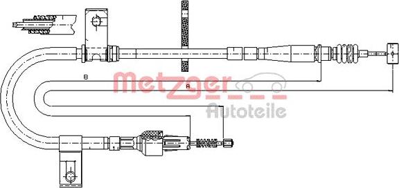 Metzger 17.5040 - Тросик, cтояночный тормоз autosila-amz.com