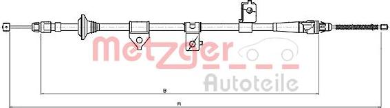 Metzger 17.6026 - Тросик, cтояночный тормоз autosila-amz.com