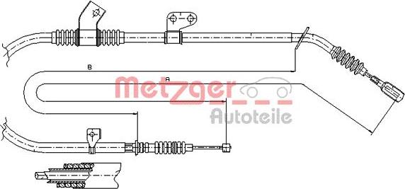 Metzger 17.0583 - Тросик, cтояночный тормоз autosila-amz.com