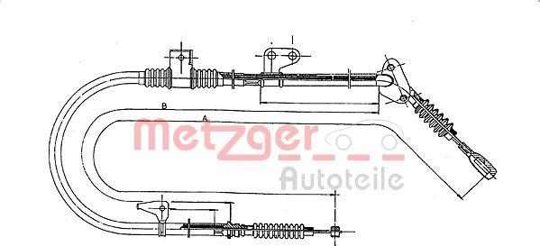 Metzger 17.0582 - Тросик, cтояночный тормоз autosila-amz.com