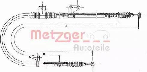 Metzger 17.0571 - Тросик, cтояночный тормоз autosila-amz.com