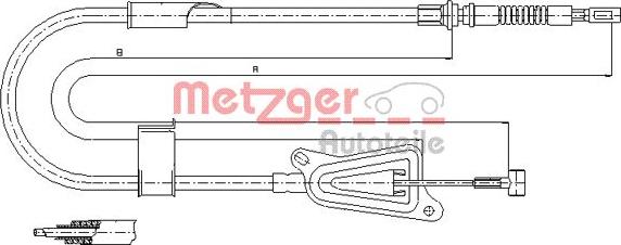 Metzger 17.0123 - Тросик, cтояночный тормоз autosila-amz.com