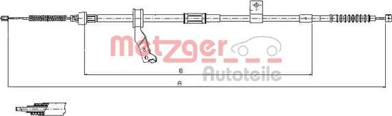 Metzger 17.1483 - Тросик, cтояночный тормоз autosila-amz.com