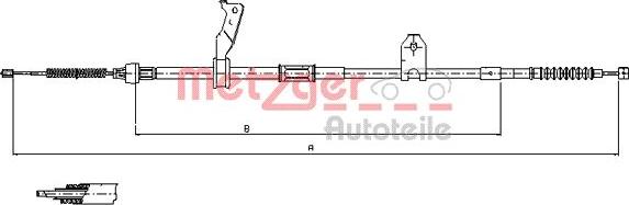 Metzger 17.1482 - Тросик, cтояночный тормоз autosila-amz.com