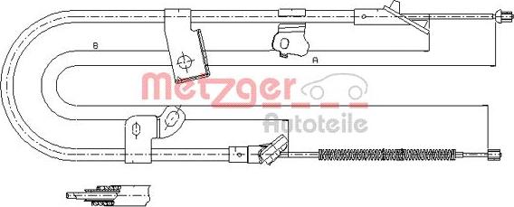 Metzger 17.1079 - Тросик, cтояночный тормоз autosila-amz.com
