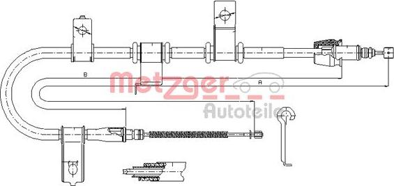 Metzger 17.2541 - Тросик, cтояночный тормоз autosila-amz.com