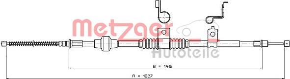 Metzger 17.2295 - Тросик, cтояночный тормоз autosila-amz.com