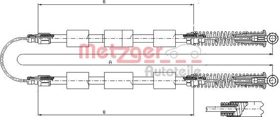 Metzger 321.20 - Тросик, cтояночный тормоз autosila-amz.com