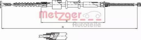 Metzger 241.2 - Тросик, cтояночный тормоз autosila-amz.com