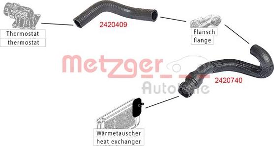 Metzger 2420409 - K hlerschlauch autosila-amz.com